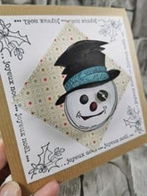Load image into Gallery viewer, PaperArtsy Rubber Stamp Set Snowman designed by Jo Firth-Young (JOFY105)