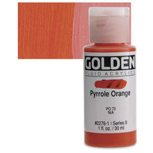 Load image into Gallery viewer, GOLDEN Fluid Acrylics Pyrrole Orange (2276-1)
