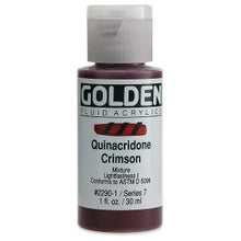 Load image into Gallery viewer, GOLDEN Fluid Acrylics Quinacridone Crimson (2290-1)