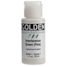 Load image into Gallery viewer, GOLDEN Fluid Acrylics Interference Green (Fine) (2466-1)