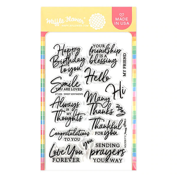 Waffle Flower Stamp Set Sweet Sentiments (271296)