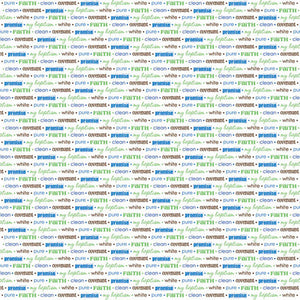 Scrapbook Customs Scrapbook Paper - 12" x 12" - Baptism Boy (34747)