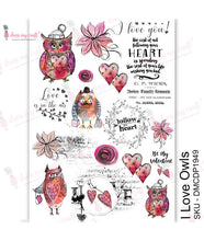 Load image into Gallery viewer, Dress My Craft Transfer Me I Love Owls (DMCDP1949)