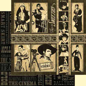 Graphic 45 12x12 Scrapbook Paper Curtain Call Collection The Cinema (4500323)