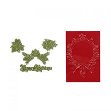 Load image into Gallery viewer, Sizzix Framelits Die Set with Textured Impressions Embossing Folder Ornament Set #2 (657976)