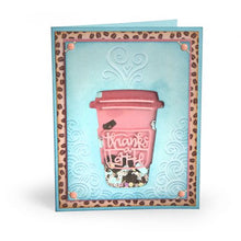 Load image into Gallery viewer, Sizzix Impresslits Embossing Folder Thanks a Latte (662277)