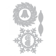 Load image into Gallery viewer, Sizzix Thinlits Wreath & Snowflake by Tim Holtz (664210)