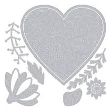 Load image into Gallery viewer, Sizzix Thinlits Dies Bold Floral Heart  by Jennar (664492)