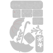Load image into Gallery viewer, Sizzix Thinlits Die Set Flowers in Umbrella by Olivia Rose (665180)