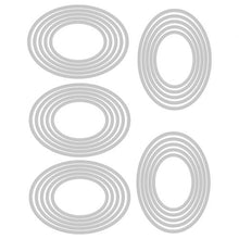 Load image into Gallery viewer, Sizzix Framelits Die Set 25PK Stacked Tiles, Ovals by Tim Holtz (665368)