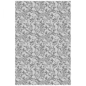 Sizzix 3-D Textured Impressions Embossing Folder Floral Scrolls (665751)