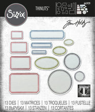 Load image into Gallery viewer, Sizzix Thinlits Die Set Vintage Labels by Tim Holtz (665929)