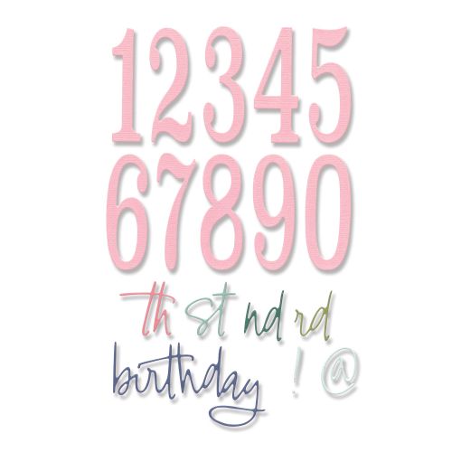 Sizzix Thinlits Die Set Fabulous Birthday Numbers (666230)