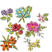 Load image into Gallery viewer, Sizzix Thinlits Die Set Brushstroke Flowers Mini by Tim Holtz (666284)