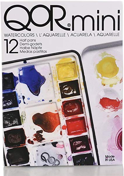 QOR Mini Artist Watercolors 12 Half-Pans (7000015-0)