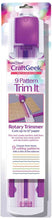 Load image into Gallery viewer, Purple Cows Craft Geek 9 Pattern Trim It Rotary Trimmer (7600)