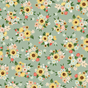 Carta Bella Paper Company Homemade Collection 12x12 Scrapbook Paper Floral Clusters (CBH158002)