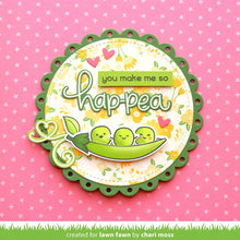 Load image into Gallery viewer, Lawnfawn Photopolymer Clear Stamp Be Hap-pea (LF1890)
