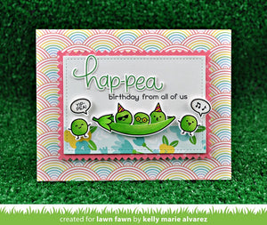 Lawnfawn Photopolymer Clear Stamp Be Hap-pea (LF1890)