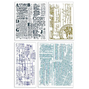 Ciao Bella Paper Stamping Art Delta Collection Scraps Clear Stamp Set (PS6054)