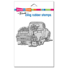 Load image into Gallery viewer, Stampendous Fran's Cling Rubber Stamps Pup On Truck (CRP349)