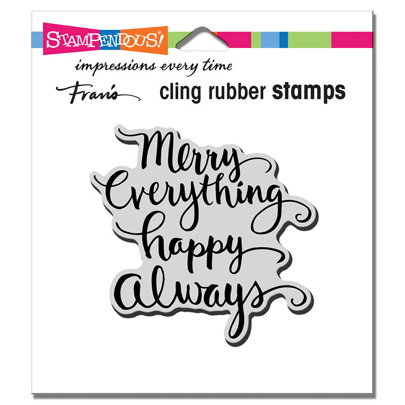 Stampendous! Fran's Cling Rubber Stamps Merry Always