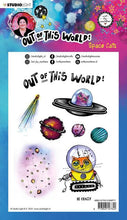 Load image into Gallery viewer, Art by Marlene Out of this World Clear Stamp Set Space Cats (ABM-OOTW-STAMP71)