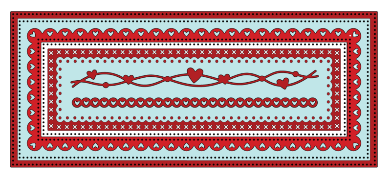 Dare 2B Artzy Steel Dies Slimline Love Framelit Die (D134)