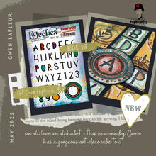 Load image into Gallery viewer, PaperArtsy Eclectica3 Rubber Stamp Set Art Deco Alpha designed by Gwen Lafleur (EGL16)