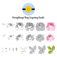 Load image into Gallery viewer, Sunny Studio Photopolymer Clear Stamp  & Die Set Everything's Rose (SSCL-214)