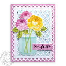 Load image into Gallery viewer, Sunny Studio Photopolymer Clear Stamp  & Die Set Everything's Rose (SSCL-214)
