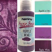 Load image into Gallery viewer, PaperArtsy Fresco Finish Chalk Acrylics Purple Wine Semi-Opaque (FF202)