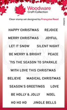 Load image into Gallery viewer, Woodware Craft Collection Clear Stamp Set Christmas Strips (FRS870)