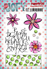 Load image into Gallery viewer, PaperArtsy Rubber Stamp Set Flowers & Dots designed by Jo Firth-Young (JOFY101)