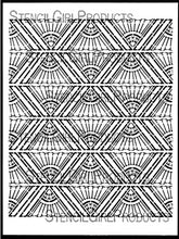 Load image into Gallery viewer, StencilGirl Products - Art Deco Sunburst Background 9" x 12" Stencil by Gwen Lafleur (L503)
