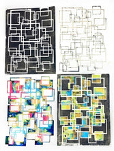 Load image into Gallery viewer, StencilGirl Products - Squares Overlapping Filled 1 9" x 12" Stencil (L781)
