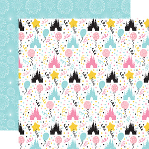Echo Park Paper Co. 12x12 Scrapbook Paper - Magical Birthday Girl Collection - Castles (MBG231013)