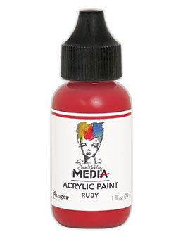 Dina Wakley MEdia Acrylic Paint Ruby (MDQ54078)