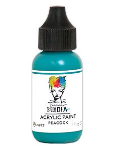 Dina Wakley MEdia Acrylic Paint Peacock (MDQ59851)