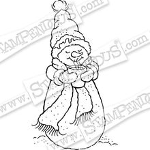 Load image into Gallery viewer, Stampendous Fran's Cling Rubber Stamps Warm Snowman (CRP373)