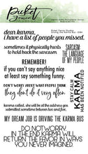 Load image into Gallery viewer, Picket Fence Studios Photopolymer Stamp Set Driving the Karma Bus (S-184)