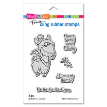 Load image into Gallery viewer, Stampendous Fran's Cling Rubber Stamps- Fa La Llama (QS5005)