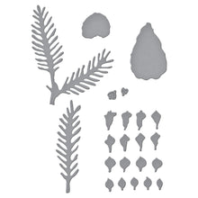 Load image into Gallery viewer, Spellbinders Paper Arts Cutting Dies Pine Cone and Evergreen Bough with Ladybugs (S4-1112)