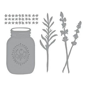 Spellbinders Paper Arts Victory Garden Collection Mason Jar and Lavender Die Set (S6-207)
