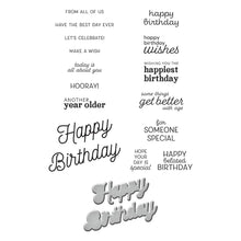 Load image into Gallery viewer, Spellbinders Paper Arts Stamp & Die Cutting Set Many Birthdays (SDS-172)