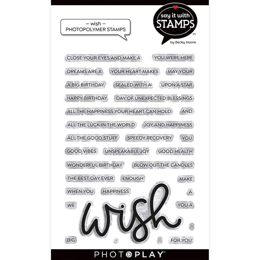 Photoplay Say it With Stamp & Die Set - Wish (SIS2145/2146)
