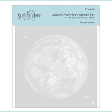 Load image into Gallery viewer, Spellbinders Layered Full Moon Stencil Set (STN-001)