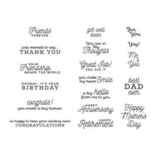 Load image into Gallery viewer, Spellbinders Paper Arts Clear Stamp Sentiments for You (STP-079)
