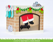 Load image into Gallery viewer, Lawn Fawn Lawn Cuts Custom Craft Dies - Shadow Box Card Fireplace Add-On (LF2437)