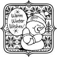 Load image into Gallery viewer, Stampendous Fran's Cling Rubber Stamps Sweater Snowman (CRW158)